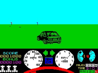 Nightmare Rally screenshot 2 for ZX Spectrum